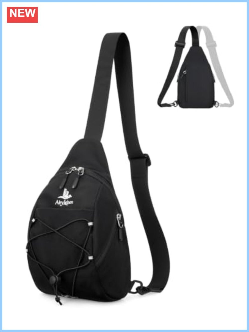 RFID Blocking Sling Bag Mini Crossbody Water-Resistant Nylon